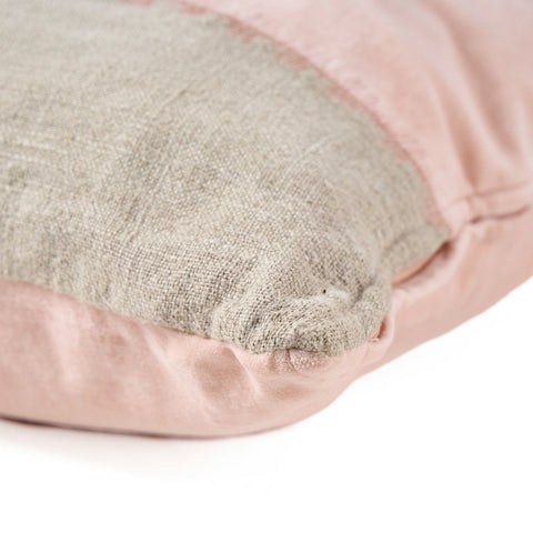 Fodera per Cuscino in Lino Velvet Devoré – Rosa Naturale (30x50 cm)