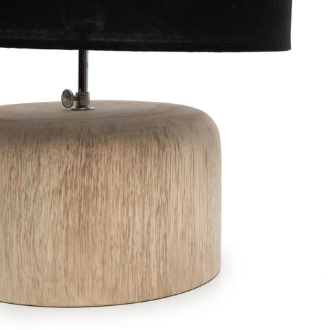 Base per Lampada da Tavolo in Legno di Teak Naturale