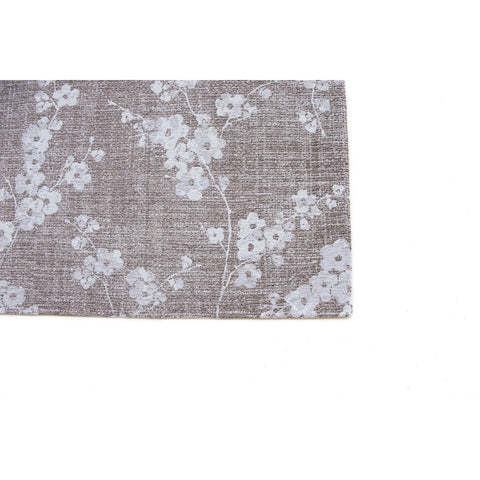 Tappeto Flatweave Eco-Sostenibile "Sakura" – Morning Mist (Grigio e Marrone)