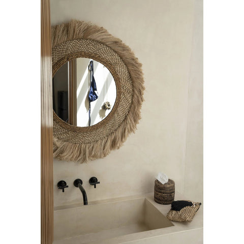 Porta Fazzoletti Rotondo in Rattan Intrecciato (Ø 13 cm)