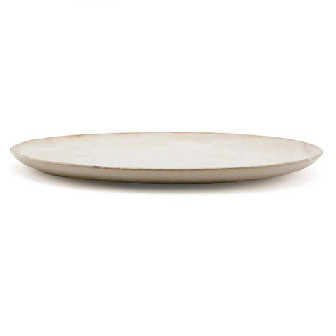 Piatto da Insalata in Gres Portoghese Cascais – Bianco e Marrone (Ø 22 cm)