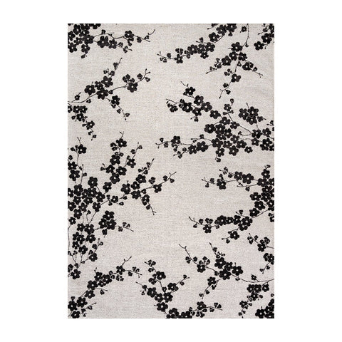 Louis De Poortere Tappeto Floreale Eco – Night Snow / Nero Sakura