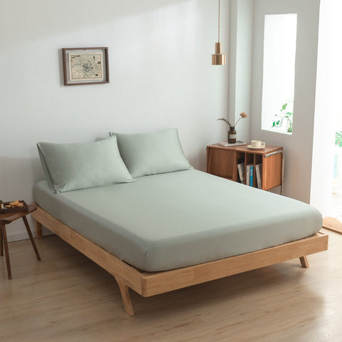 Tanboocel™ 400TC Bamboo Bedding Set in Sage Green – 3-Piece Single Set