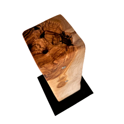 Ceppo Portacoltelli Magnetico TOWER in Legno d'Ulivo – Design Naturale