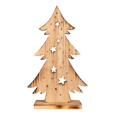 Scultura Luminosa Natalizia in Legno "ARD Tree" Albero Piccolo (H: 47 cm)