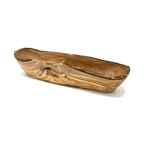 Rustic Olive Wood Bread and Fruit Bowl (25–34 cm)