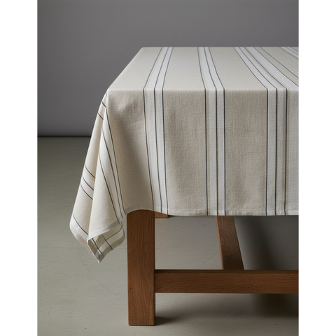 Tovaglia La Provenza - Nero Bianco Naturale - 150x250 cm