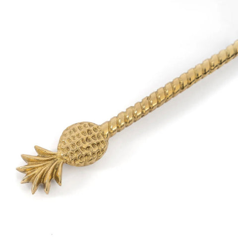 Cucchiaio Lungo Ananas in Ottone - Oro