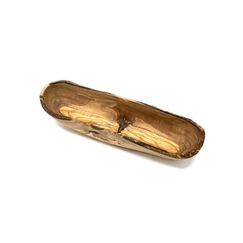 Rustic Olive Wood Bread and Fruit Bowl (25–34 cm)
