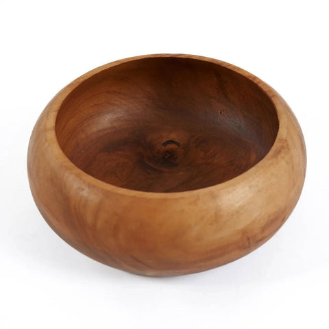 Portafrutta Scultoreo in Radice di Teak (Ø 20 cm) – Naturale
