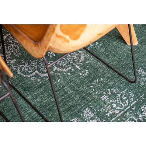 Louis De Poortere Tappeto Flatweave "Medallion" – Majestic Forest (Verde)