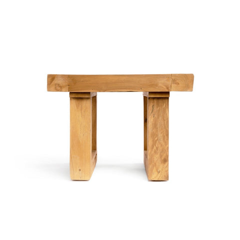 Tavolino da Salotto Quadrato in Teak Recuperato – Naturale (50x50 cm)