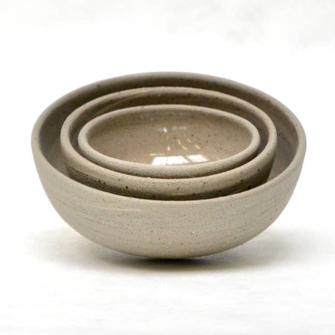 set 3 ciotole impilabili in ceramica riciclata