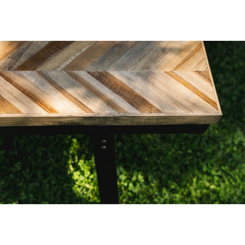 Panca Pieghevole in Legno a Spina di Pesce 110 cm