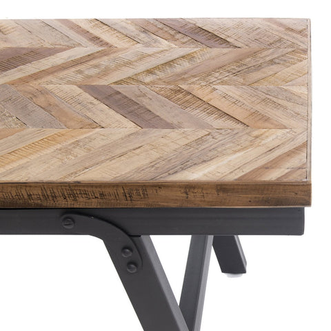 Panca Pieghevole in Legno a Spina di Pesce 110 cm