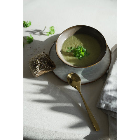 Ciotola per Cereali in Gres Fatta a Mano Peniche – Sfumature Bianco-Grigio e Marrone (Ø 16 cm, 660 g)