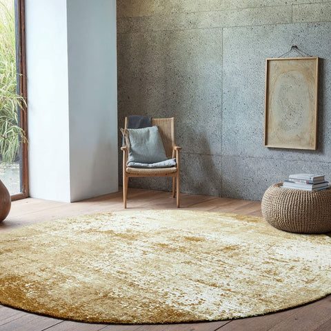 Louis De Poortere Tappeto Astratto Eco – Mercury / Giallo Dorato Collezione Virgin Land