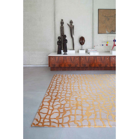 Tappeto Flatweave Eco-Sostenibile "Dedalo" – Scarabeo Giallo