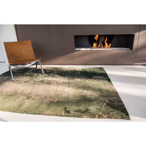 Louis De Poortere Tappeto Flatweave Eco-Sostenibile "Cracks" – Pino Scuro