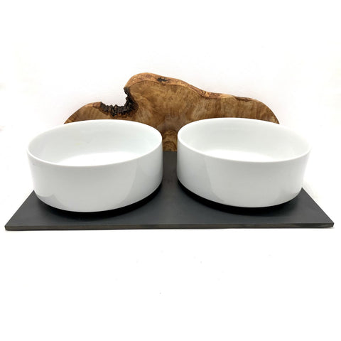 mangiatoia cane mountain 1.5 litri legno ulivo