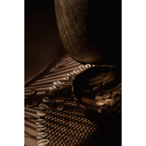 Tovaglietta Americana in Rattan e Conchiglie – Marrone Naturale (Ø 40 cm)
