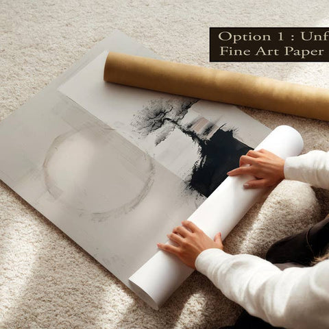 stampa artistica nero avorio stile giapponese moderno