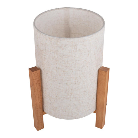 Lampada da Tavolo in Legno e Tessuto "Matilda" (H: 32 cm) – Attacco E27