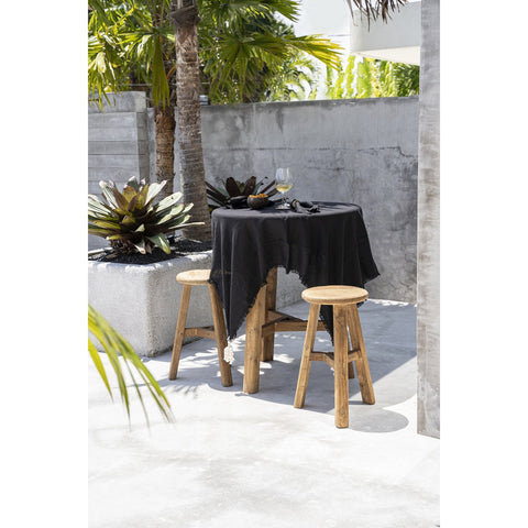Tovaglia Rettangolare in Puro Lino – Nera (150x200 cm)