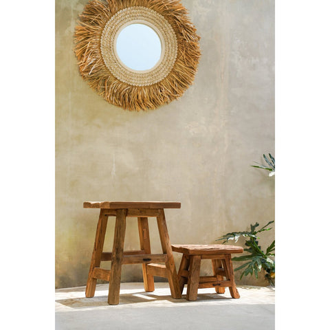 Sgabello in Teak Riciclato Yoke S