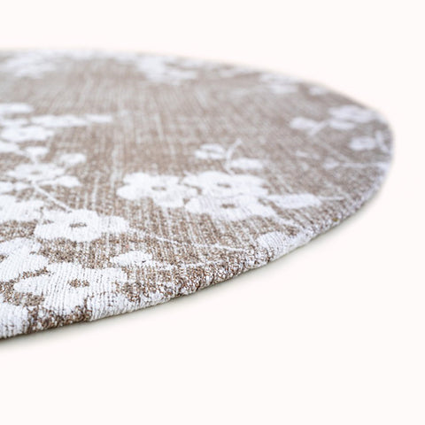 Tappeto Flatweave Eco-Sostenibile "Sakura" – Morning Mist (Grigio e Marrone)