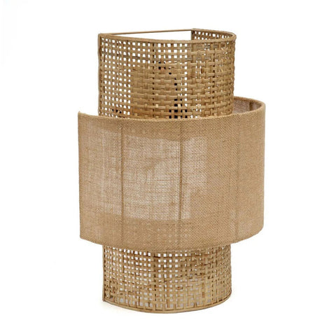Lampada da Parete in Iuta e Rattan Bolly M