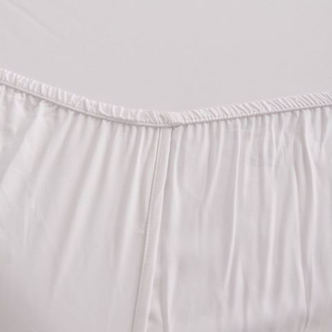 Premium White Bamboo Fitted Sheet - Up to 30 cm - 400TC Tanboocel - White Coconut