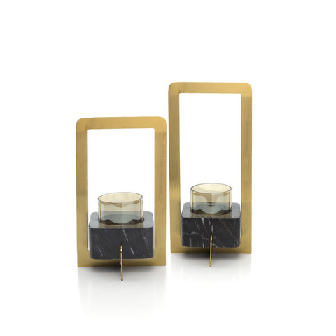 The Marbre d'Or Candle Holder - Black Gold - L