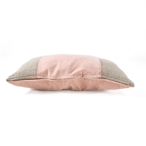 Fodera per Cuscino in Lino Velvet Devoré – Rosa Naturale (30x50 cm)