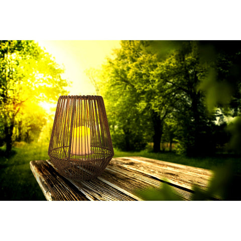 Lampada Solare a LED da Esterno "Plasto" (Ø 26 cm) – Marrone & Warm Effect