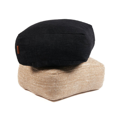 Pouf Basso Rotondo in Cotone Intrecciato Comfy Pouffe (60x25 cm)