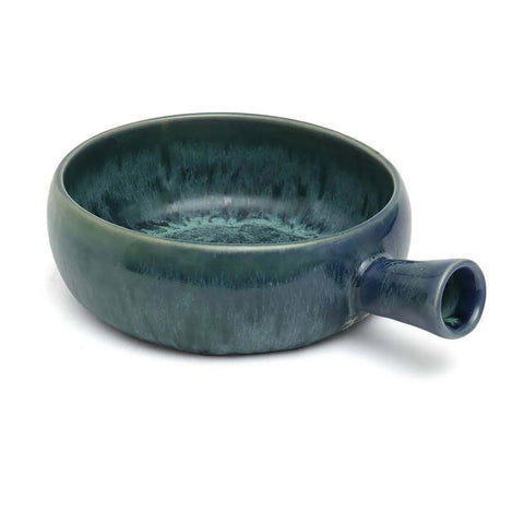 Casseruola Monoporzione in Gres Portoghese con Manico Aqua (19,5x15 cm)