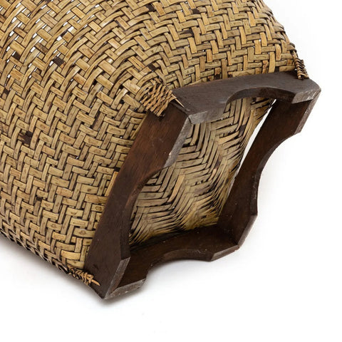 Cestino Portaoggetti Coloniale in Rattan – Marrone Naturale (Grande, H 45 cm)