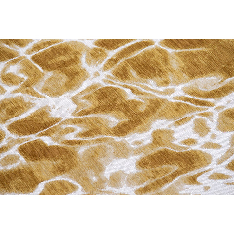 Tappeto Flatweave Eco-Sostenibile "Swim" – Zafferano (Oro, Beige e Bianco)