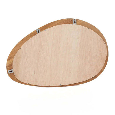 Specchio da Parete con Silhouette Organica in Teak M (60x40 cm)