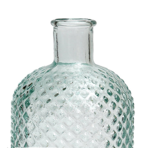 Sculptural Blue Glass Bottle Zuanshí – Medium (H 28 cm)