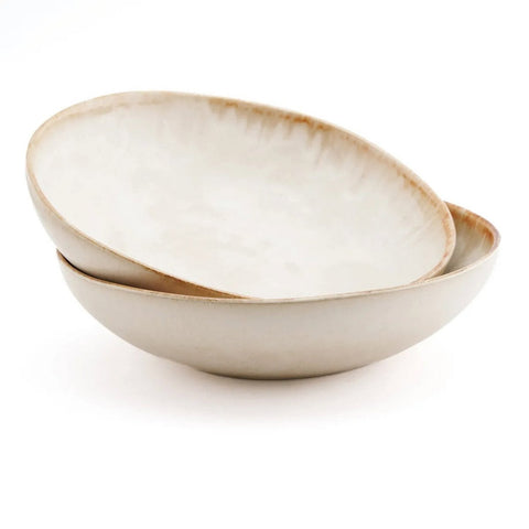 Cascais Handcrafted Stoneware Deep Pasta Bowl