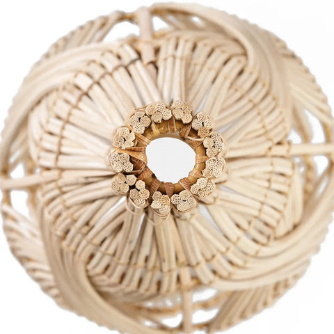 Lampadario a Sospensione in Rattan La Garaffa – Naturale (Grande, H 70 cm)