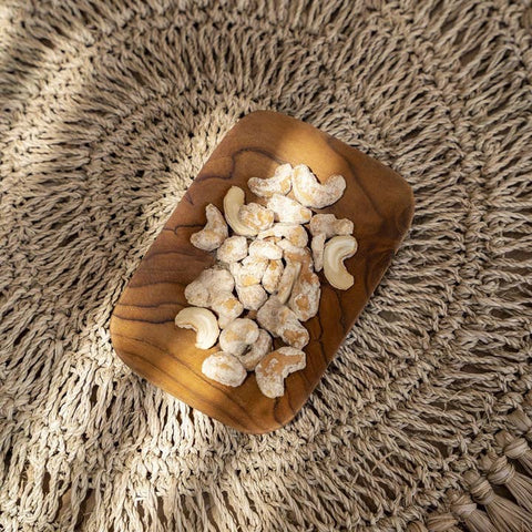 vassoio artigianale legno teak per aperitivi