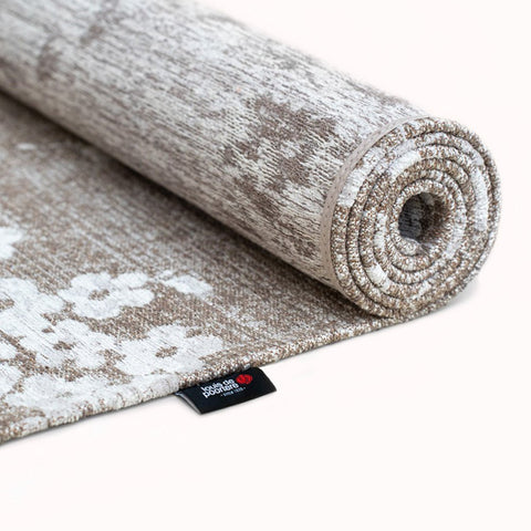 Tappeto Flatweave Eco-Sostenibile "Sakura" – Morning Mist (Grigio e Marrone)
