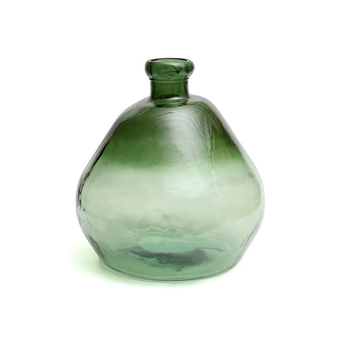 Vaso Scultoreo in Vetro Riciclato Bolai – Verde (Ø 45 cm)