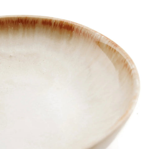 Piatto Ciotola Piccolo in Gres Portoghese Cascais – Bianco e Oro (Ø 16,5 cm)