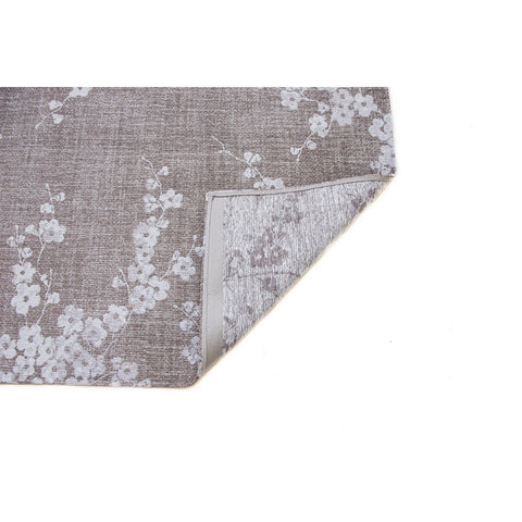 Tappeto Flatweave Eco-Sostenibile "Sakura" – Morning Mist (Grigio e Marrone)