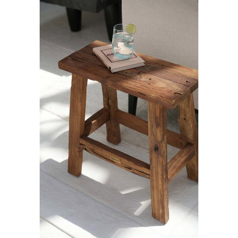 Sgabello Scultoreo in Legno Naturale Fab Rustic