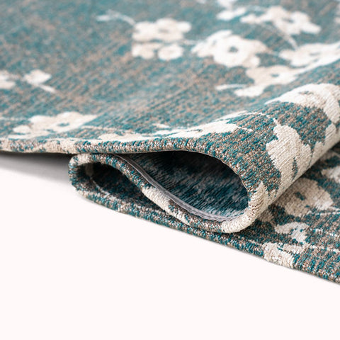 Louis De Poortere Tappeto Floreale Eco – Lago Blu / Blu Sakura